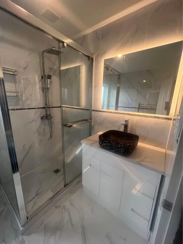 Luxury marble bathroom renovation, Auckland